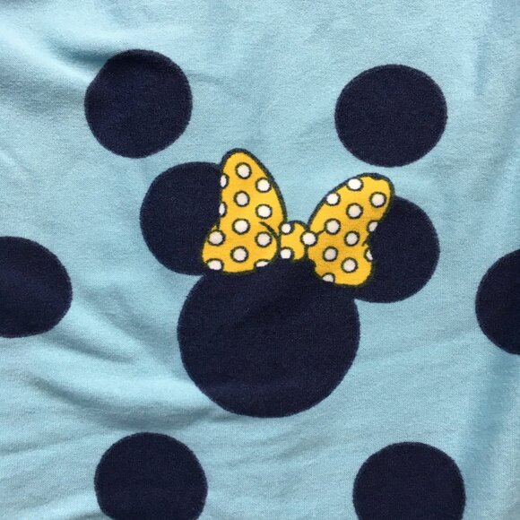 Minnie’s “Polka Dot, Power Up” Leggings | Light Blue, Navy & Yellow Bow Magic | - Picture 1 of 2